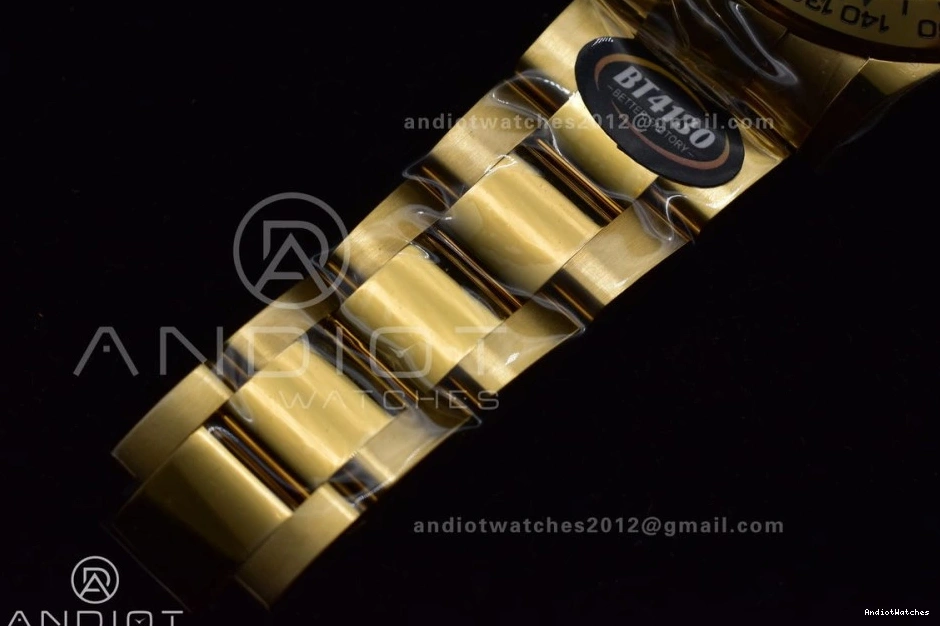 White OnTrend Best YG Daytona 743 Dial Bracelet 1:1 Edition BTF 116508 SA on 0106